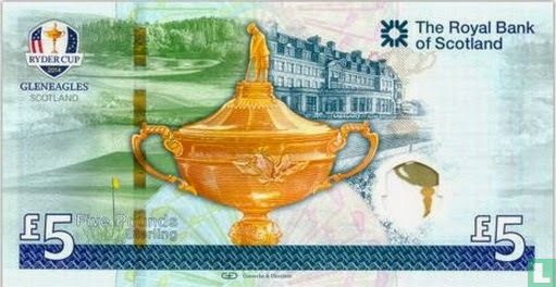 Royal Bank of Scotland 5 Pounds Ryder Cup CommemorativeRoyal Bank of Scotland 5 Pounds Ryder Cup Commemorative - Image 1