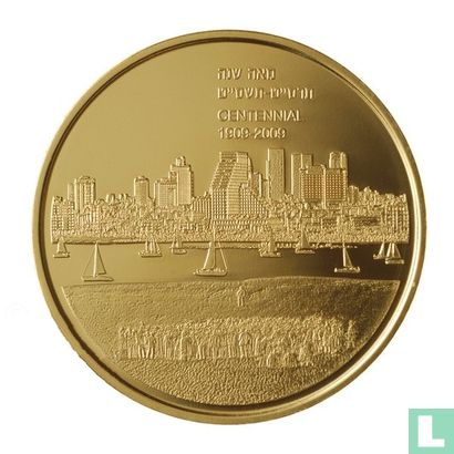 Israel Tel Aviv 100 Years  2009 (5770) - Gold Proof - Afbeelding 1