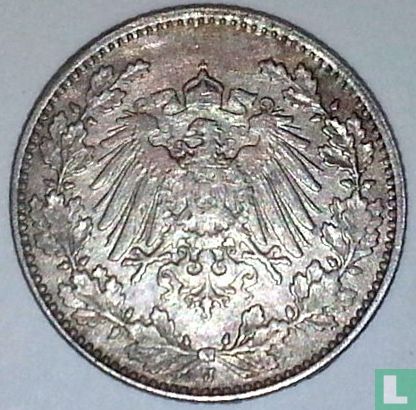 Duitse Rijk ½ mark 1914 (J) - Afbeelding 2