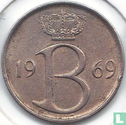 Belgium 25 centimes 1969 (FRA) - Image 1