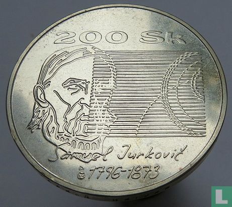 Slowakei 200 Korun 1996 "200th anniversary Birth of Samuel Jurkovic" - Bild 2
