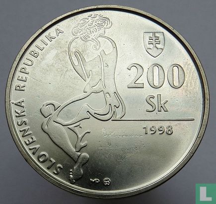 Slowakije 200 korun 1998 "100th anniversary Birth of Jan Smrek" - Afbeelding 1