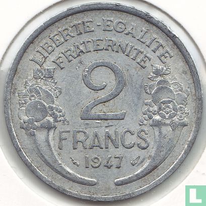 Frankrijk 2 francs 1947 (zonder B) - Afbeelding 1