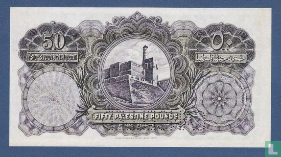 Palestine (A"Y) 50 Pounds 1927 - Image 2