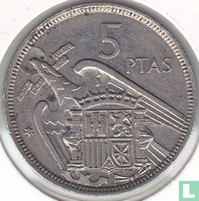Espagne 5 pesetas 1957 (72) - Image 1
