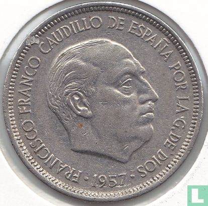 Espagne 5 pesetas 1957 (72) - Image 2