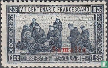 Franciscus van Assisi, met opdruk  