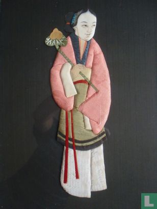 Chinese vrouw met lotusbloem - Afbeelding 2