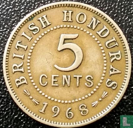 Britisch-Honduras 5 Cent 1968 - Bild 1