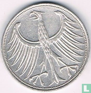 Germany 5 mark 1968 (F) - Image 2