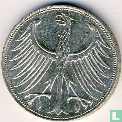 Duitsland 5 mark 1968 (D) - Afbeelding 2