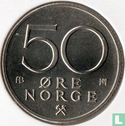Norwegen 50 Øre 1976 - Bild 2