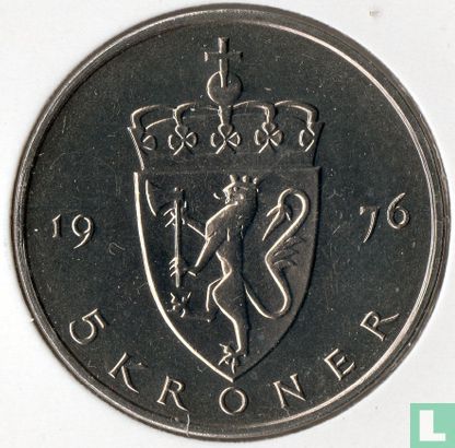 Norwegen 5 Kroner 1976 - Bild 1