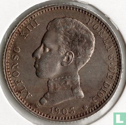 Spanje 1 peseta 1903 - Afbeelding 1