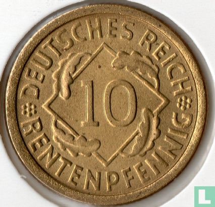 Empire allemand 10 rentenpfennig 1924 (J) - Image 2