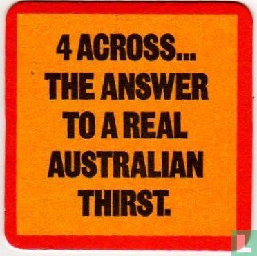 4 Across...The answer to a real Australian thirst. - Image 1