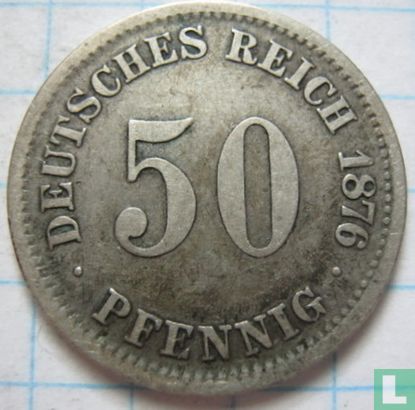 Duitse Rijk 50 pfennig 1876 (D) - Afbeelding 1