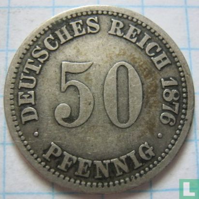 German Empire 50 pfennig 1876 (A) - Image 1