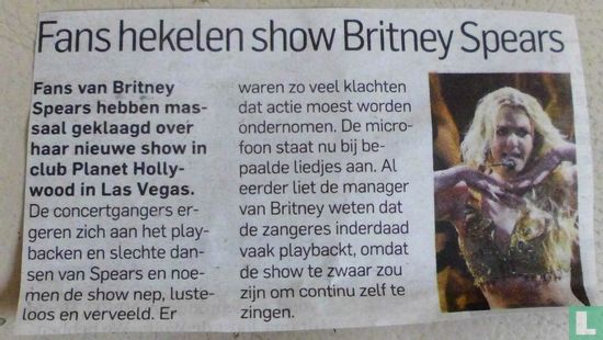 Fans hekelen show Britney Spears