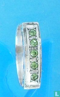 Zilveren ring met greinenzetting - Afbeelding 1