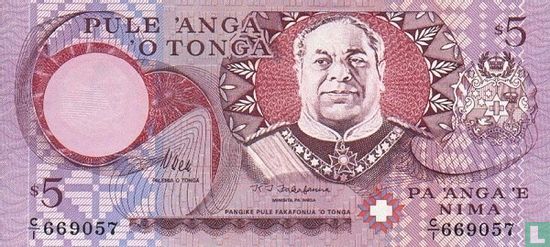 Tonga 5 Pa'anga ND (1995) - Image 1