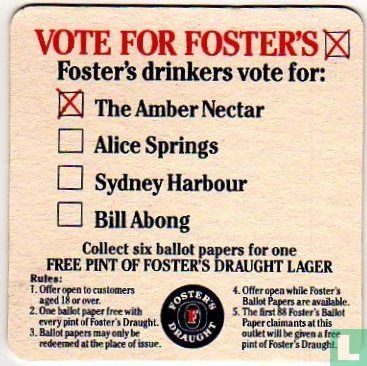 Vote for Foster's