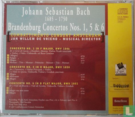 Brandenburg Concertos Nos. 1, 5 & 6 - Afbeelding 2