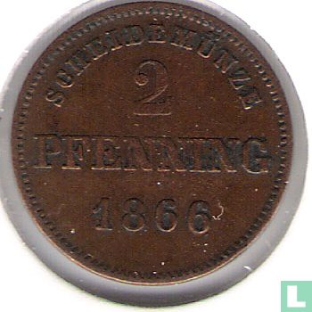 Beieren 2 pfenning 1866 - Afbeelding 1