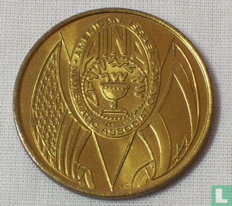 Israel American-Israel Numismatic Association (Join Medal) 1990 - Afbeelding 2