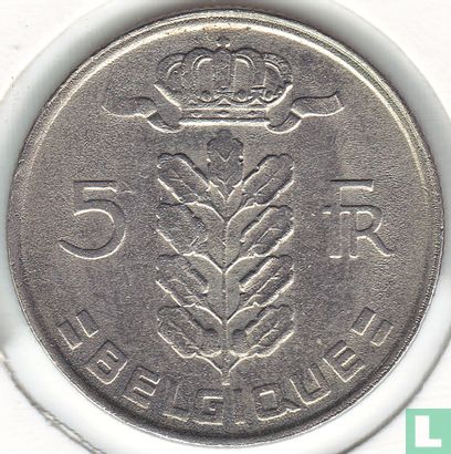 Belgique 5 francs 1980 (FRA) - Image 2
