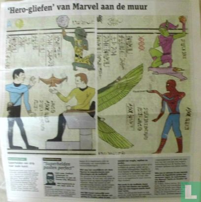 'Hero-gliefen' van Marvel aan de muur