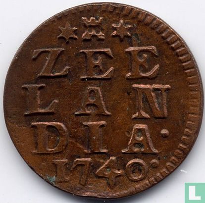 Zealand 1 duit 1740 - Image 1