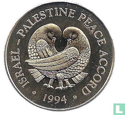 Israel American-Israel Numismatic Association (Israel-Palestine Peace Acord) 1994 - Afbeelding 1