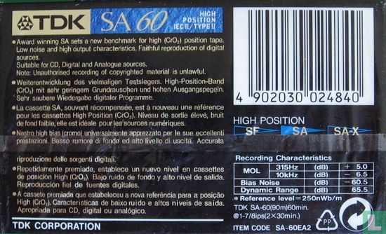 TDK SA60 cassette (2 Pack) - Afbeelding 3