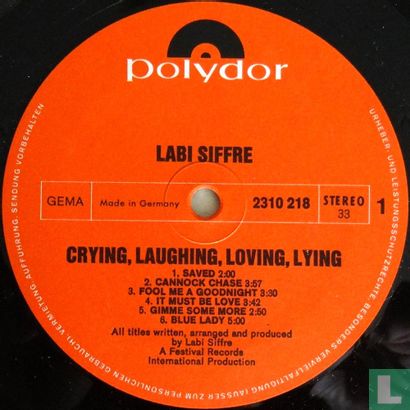 Crying Laughing Loving Lying - Image 3