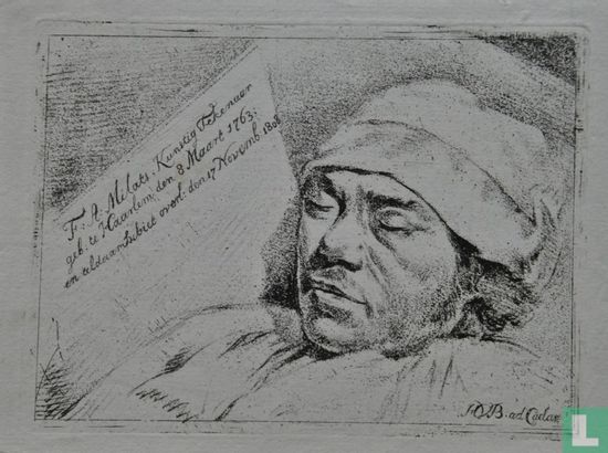 F:A: Milats, Kunstig Tekenaar geb: te Haarlem den 8 Maart 1763; en aldaar subiet overl: den 17 Novemb: 1808.