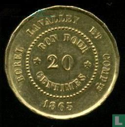 Egypt Suez Canal Construction Currency 20c 1865 - Bild 1
