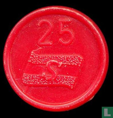 Israel 25 prutot Somerfin Shipping 1959-1960 (red)