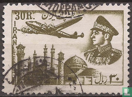 Mohammad Reza Pahlavi und Flugzeug