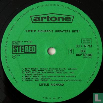 Little Richard's Greatest Hits - Afbeelding 3