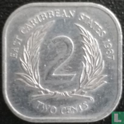 États des Caraïbes orientales 2 cents 1987 - Image 1