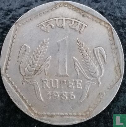 India 1 rupee 1986 (Calcutta) - Afbeelding 1