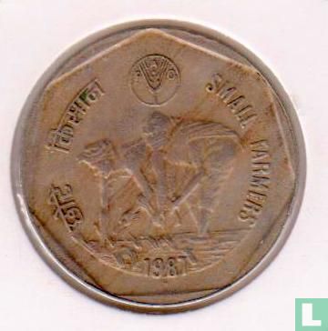 India 1 rupee 1987 (Bombay) "FAO -Small Farmers" - Image 1