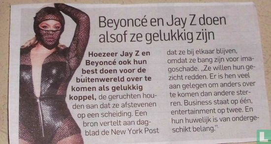 Beyoncé en Jay Z doen alsof ze gelukkig zijn