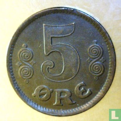 Dänemark 5 Øre 1917 - Bild 2
