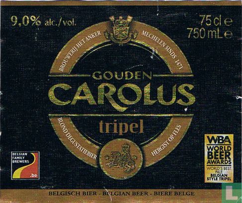 Gouden Carolus tripel (75cl)