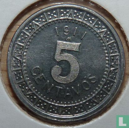 Mexico 5 centavos 1911 (type 2) - Afbeelding 1