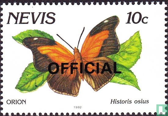 Butterflies, with overprint "OFFICIAL"