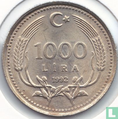 Turkije 1000 lira 1992 - Afbeelding 1