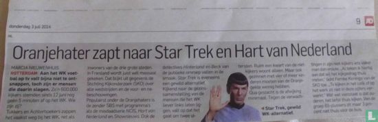 Oranjehater zapt naar Star Trek en Hart van Nederland